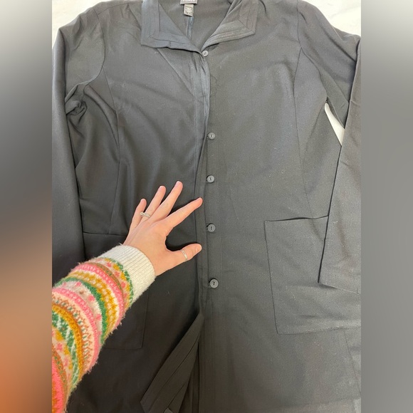 Eileen Fisher Black Wool Blend Smock Tunic - Picture 9 of 14